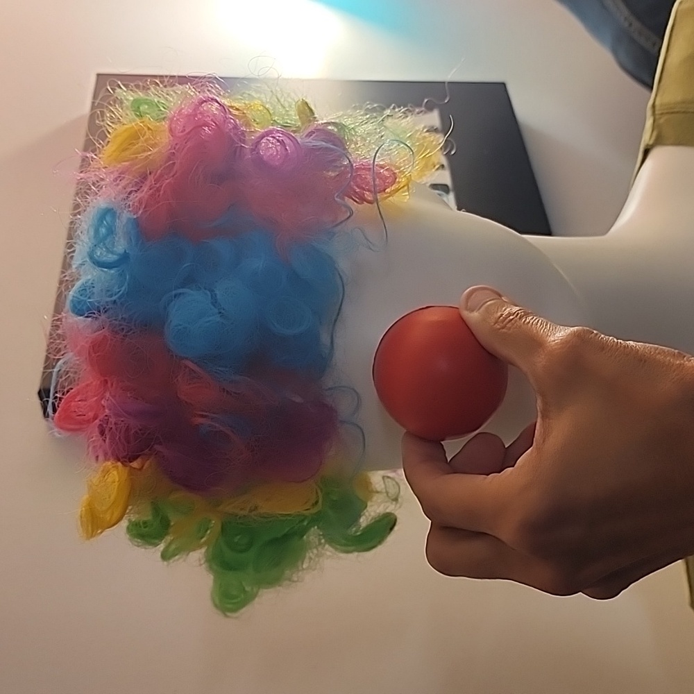 Halloween costume clown wig and nose